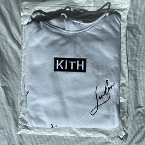 BRAND NEW W/ TAGS - Kith City Script Hoodie (White) Sz. Large